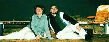 Kunkel and Kiker in 1990 FMU production of
            Catfish Moon